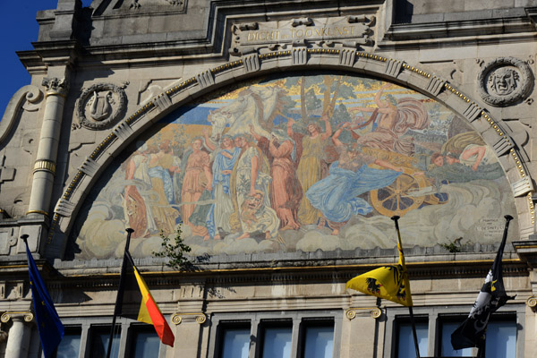 Mosaic on the Stadstheater, Sint-Baafsplein, Gent