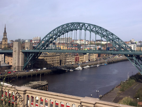 Crossing the River Tyne on the High Level Bridge, Newcastle