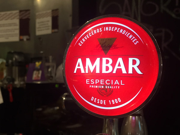 Local beer in Zaragoza - Ambar