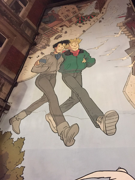 Tintin comic mural, Brussels