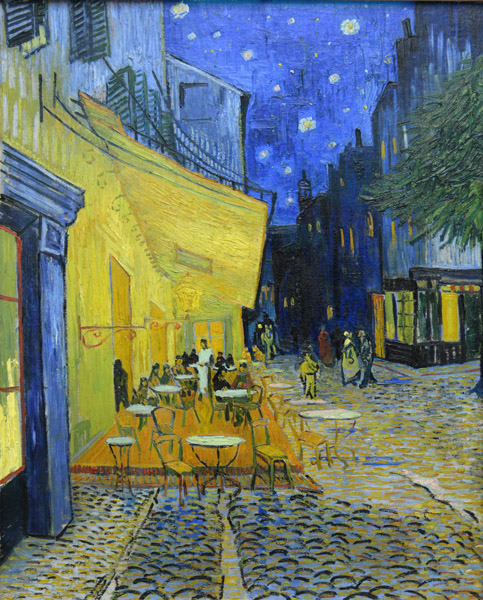 Vincent Van Gogh, Terrace of a caf at night (Place du Forum), 1888