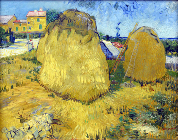 Vincent Van Gogh, Wheat stacks in Provence, 1888