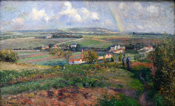 Camille Pissarro, Rainbow, Pontoise, 1877