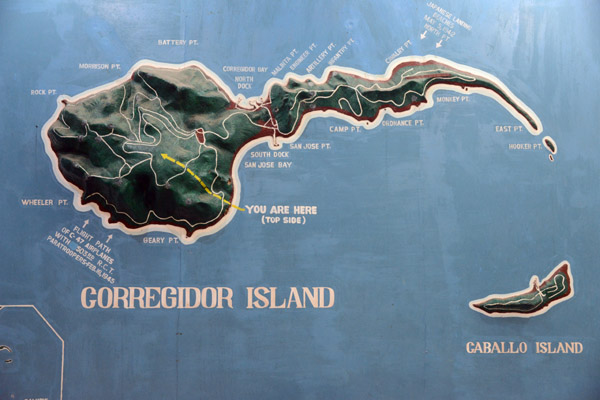Relief map of Corregidor