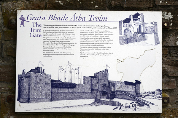 Information sign: The Trim Gate, ca 1180
