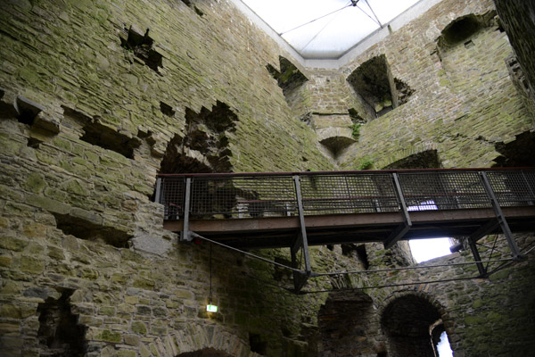 Modern causeway inside the ruins of the Keep, Trim Castle