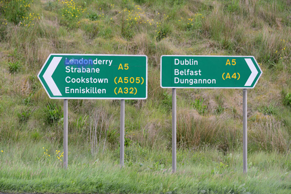 The British name is Londonderry, while the opposition prefer just Derry
