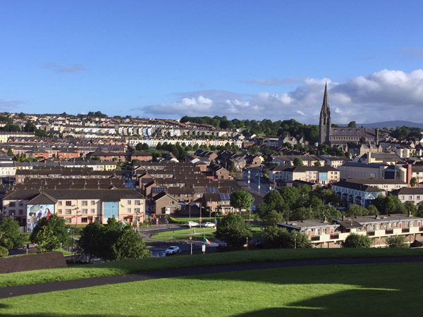 View north from the city walls, Londonderry