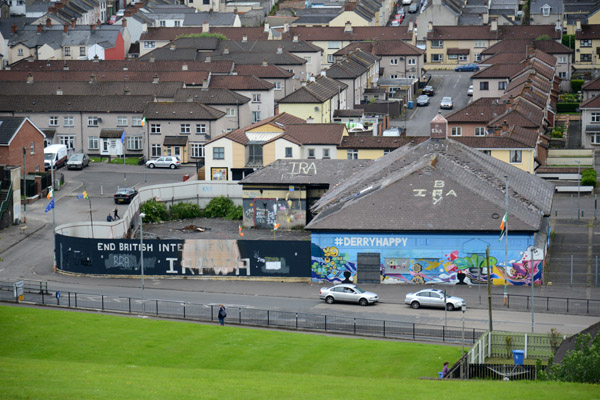 View of the Catholic Bogside district from the city walls