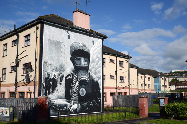 Derry Murals across from Entering Free Derry, Bogside