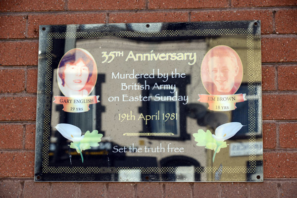 Easter Sunday Murder by the British Army 19 April 1981, Gary English and Jim Brown