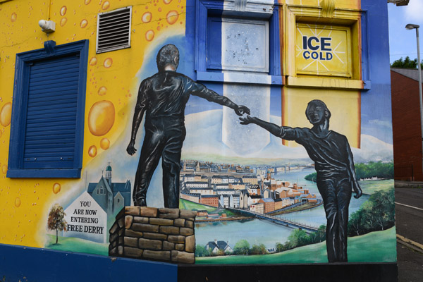 Mural of Hands Across the Divide