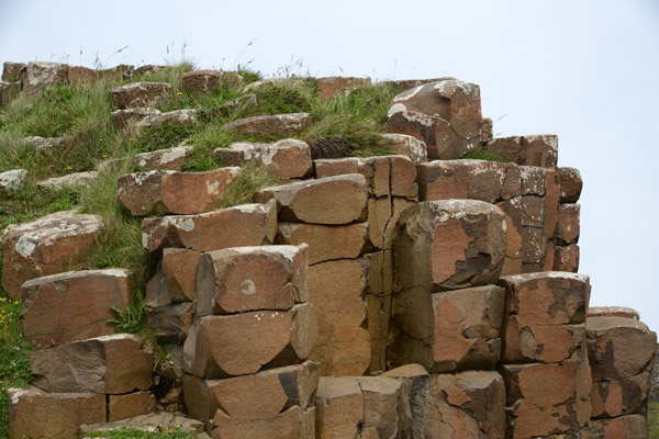 The Giant's Causeway consists of around 40,000 basalt columns from an ancient volcanic eruption 