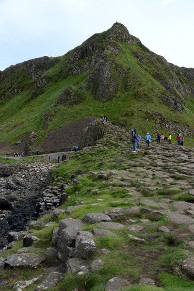 Aird Snout rising above the Giant's Causeway