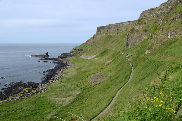 Climbing the Shepherd's Steps to the top of the cliff