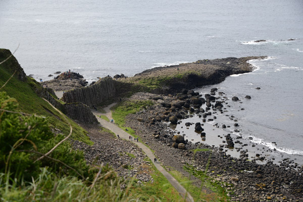 Giant's Causeway from the top of the cliff