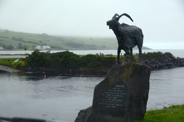 Johann, statue representing the last animal to be culled in the foot and mouth outbreak of 2001, Cushendun