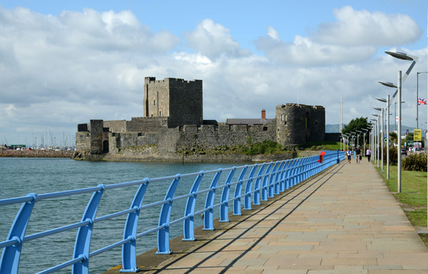 Carrickfergus Castle and the promendade along Marine Highway