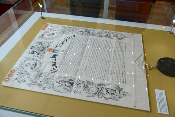 Belfast City Charter signed by Queen Victoria