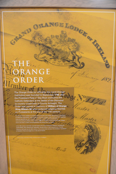 The Orange Order - the Loyal Orange Institution, founded 1795