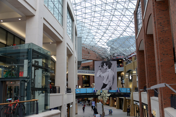 Modern shopping at from Victoria Square, Belfast