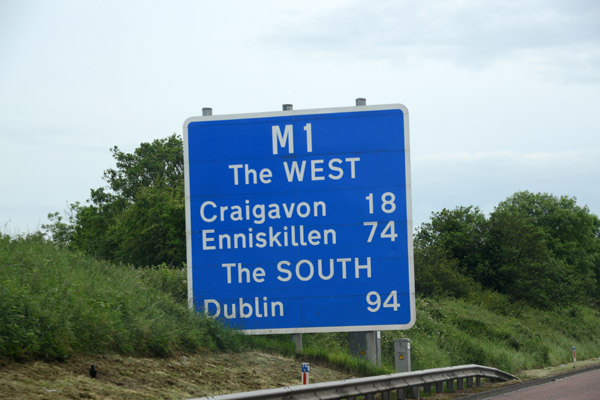 M1 motorway linking Belfast and Dublin