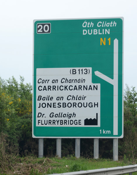 The return to Dublin from Belfast on the N1 motorway