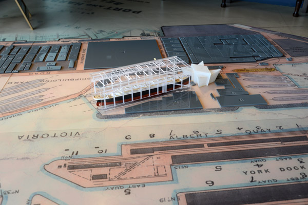 Model of Victoria Island and the Harland & Wolff shipyard
