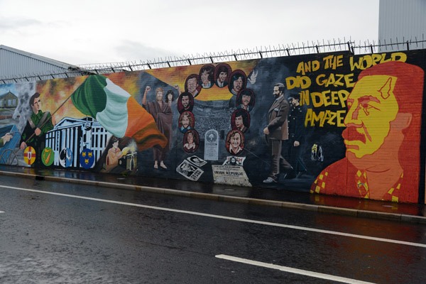 Irish Political Murals along Divis Street, West Belfast