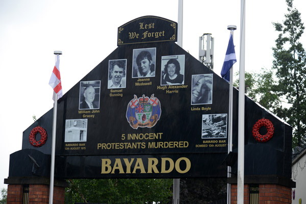 Shankill Road - Bayardo, 5 innocent Protestants murdered