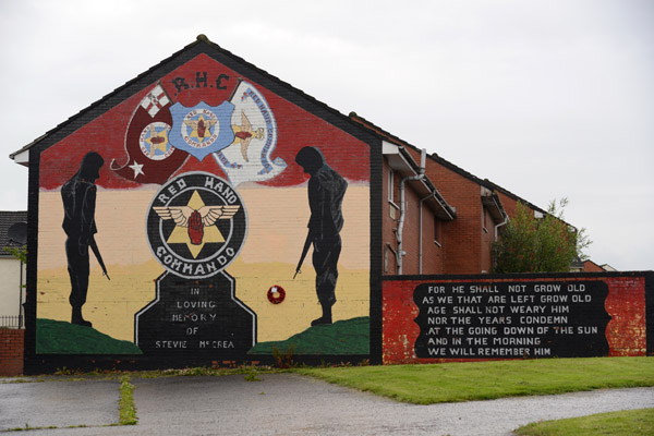 Shankill Road, West Belfast - Red Hand Commando, In Loving Memory of Stevie McCrea