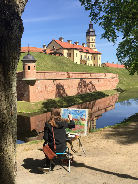 Artist at work, Nesvizh Castle