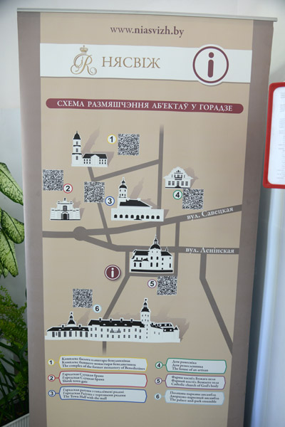 Tourist map of Nesvizh, Belarus