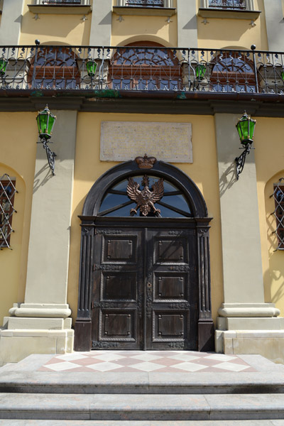 Central entrance to the palace at Nesvizh Castle