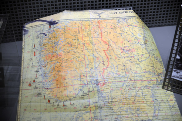Luftwaffe Aerial Navigation Chart of southern Scandinavia