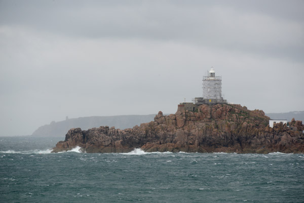 La Corbire Lighthouse at the southwest corner of Jersey, Channel Islands