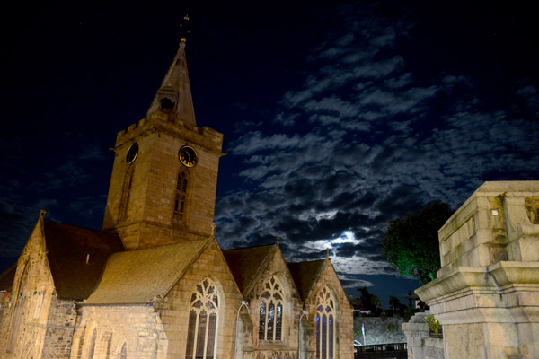 Town Church at night, St. Peter Port