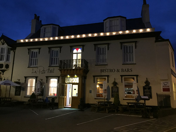 La Petite Hotel at night, St. Peter Port