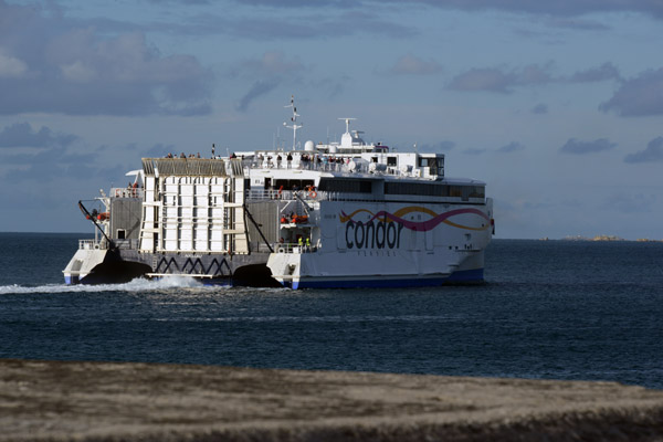 Channel Islands Ferry - Condor Liberation departing Guernsey