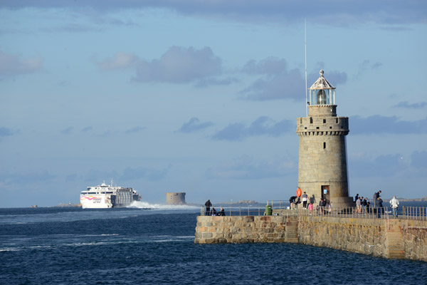 Condor Liberation with the St. Peter Port Lighthouse