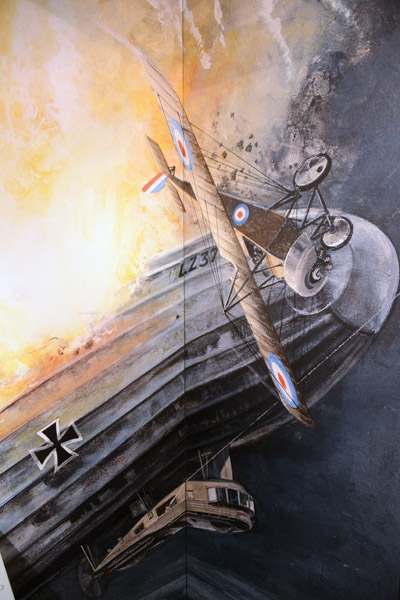 Defeat of a German Zeppelin in 1915