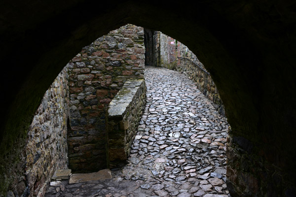 Heading into the oldest part of Castle Cornet 