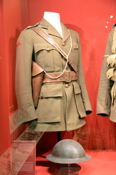 Officer's Service Dress Tunic and 1916 steel helmet