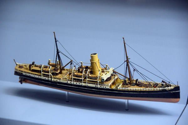 Model of the Channel Islands ferry Stella, wrecked in 1899