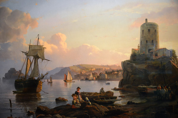 Painting of old St. Peter Port, Maritime Museum, Castle Cornet