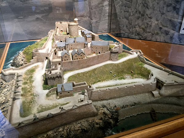 Model of Castle Cornet after the 16th C. expansion