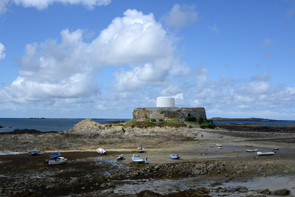 Fort Grey, an 1804 Martello Tower built on the ruins of the 17th C. Chteau de Rocquaine