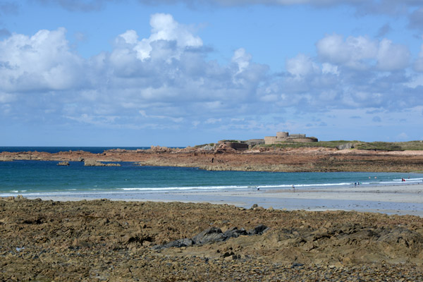 The beach at Vazon Bay, Castel Parish, Guernsey