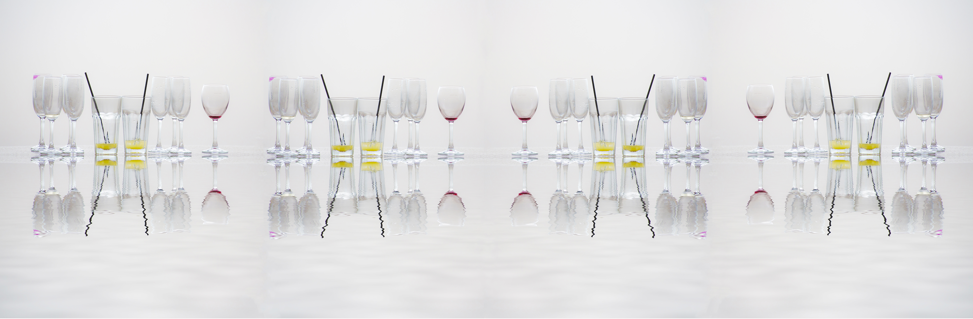 Glasses in Opera House as splashback