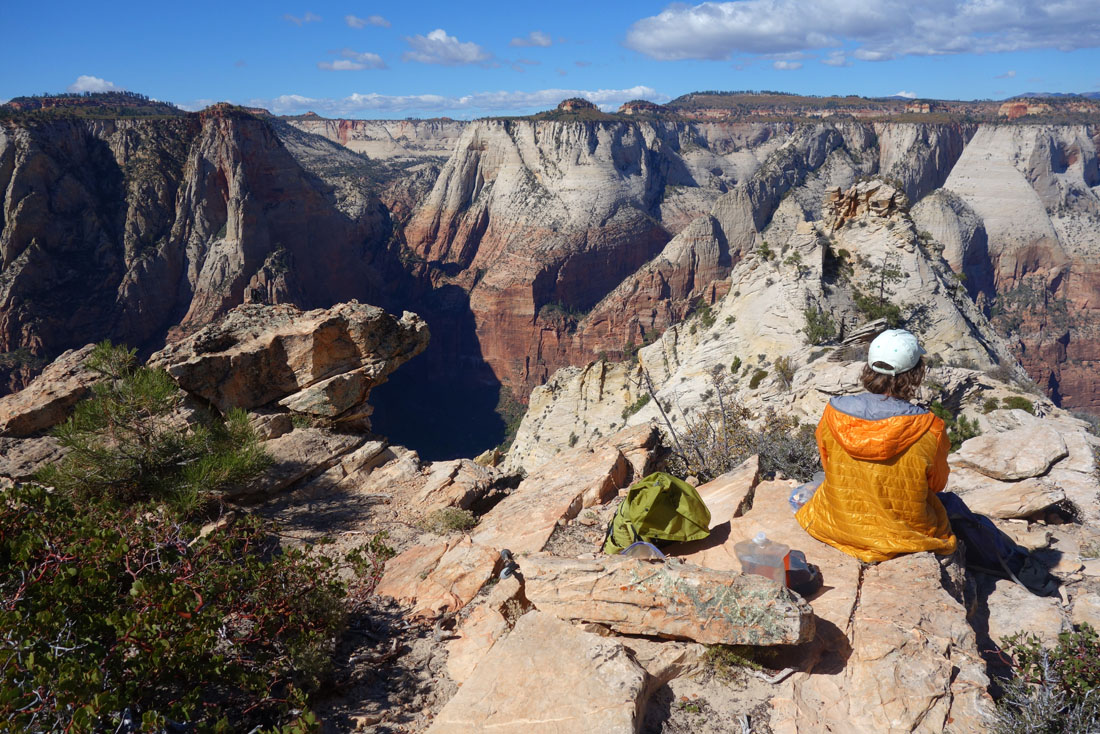 Zion- Looking down into Zion Valley